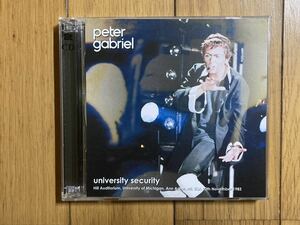 PETER GABRIEL ピーターガブリエル / UNIVERSITY SECURITY 1982 2CD