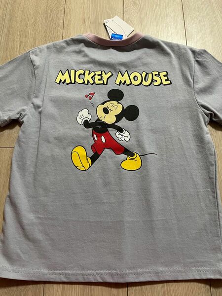 【新品未使用品】Mickey ミッキー　リンガーポケットTシャツ　140cm