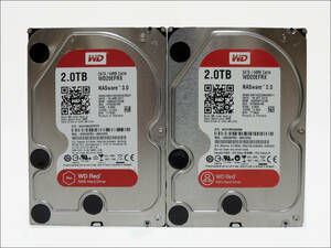 WD 3.5インチHDD WD20EFRX 2TB SATA 2台セット #11493