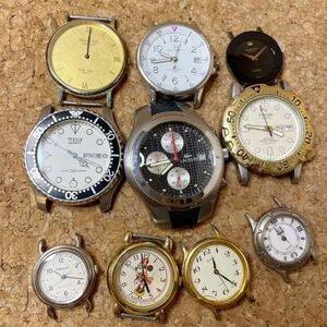 ●時計ジャンク● １０本まとめ売り ALBA RAYMOND WEIL RICOH OXYGEN LACOSTE 他　クォーツ フェイス 必ず説明文お読み下さい　51