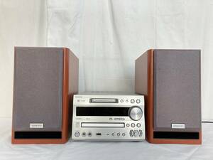 【JN14】(O) ONKYO オンキョー CD/MD ミニコンポ FR-N7NX D-N7NX リモコン欠品 オーディオ機器 通電動作確認 中古現状品