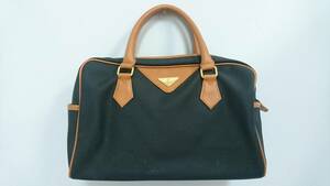 【USED品】Yves Saint Laurent イヴサンローラン ハンドバッグ/ミニボストンバッグ/YSLロゴ/約22×32×4cm/ブラック×ブラウン/ZHC4-8