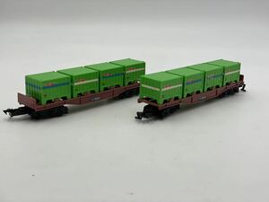 #8619　TOMY　スーパーレール　コンテナ輸送車　コキ5500　２セット　ジャンク