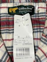 新品　Golden Bear by Jack Nicklaus　ゴールデンベアー　長袖　チェックシャツ　ネルシャツ　メンズ　Mサイズ　小杉産業　タグ付き_画像4
