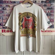 90sオールドUSA製NBAシカゴブルズ1996年優勝記念ロッカールームTシャツヴィンテージ STARTER CHICAGO BULLS Locker Room TEEチャンピオン_画像2