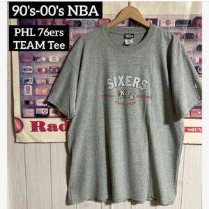 90s-00s NBAフィラデルフィア76ersシクサーズTEAM TシャツPhiladelphia SIXERS AUTENTIC TEEヴィンテージ オーセンティックゲームチームXL