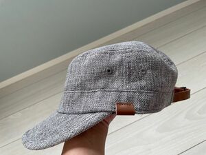 本革　帽子 14　ICHIYONPLUS キャップ　調整可能　通気性良好　蒸れない　グレー　高級感　ファッションのポイントに