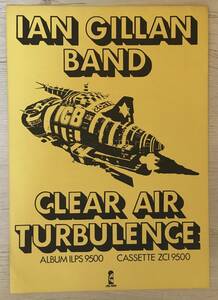 IAN GILLAN BAND CLEAR AIR TURBRENCE UK Tour Flyer 