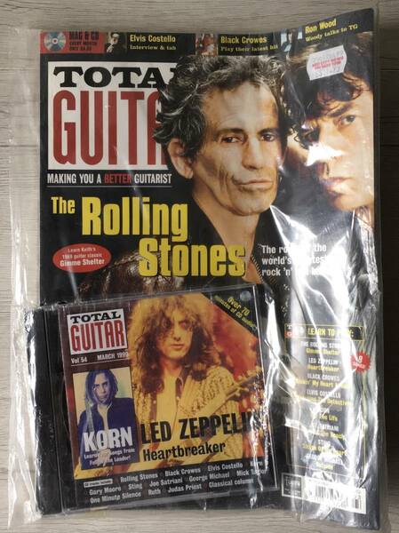 TOTAL GUITAR CD付き　新品未開封　LED ZEPPELIN　KORN ROLLING STONES JUDAS PRIEST GARY MOORE