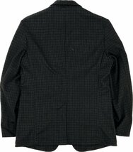 21aw COMME CA COMMUNE コムサ チェック柄 ストレッチ ポンチ ジャージー ジャケット パンツ セットアップ 秋冬 M/L 黒 定価￥35,998-_画像3