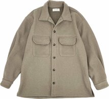 remer リメール 「loose CPO shirt jacket/ルーズ CPO シャツ ジャケット」 メルトン 無地 秋冬 M グレージュ_画像1