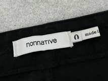 nonnative ノンネイティブ 定番 「DWELLER 5P JEANS」 コットン ポリエステル ツイル スリム パンツ 0/S 実寸W79cm 黒 日本製 定価￥22,680_画像8