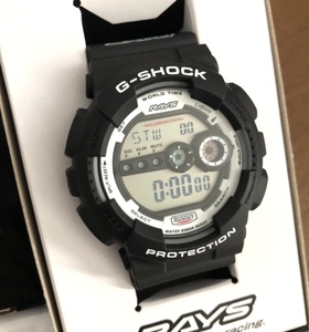 限定 G-SHOCK RAYS コラボ GD-100 黒 ホワイト 500 本 モーター スポーツ 車 好きに も GD100 レイズ ホイール CASIO