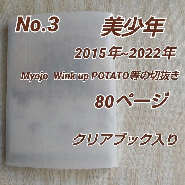 No.3 美少年2015年~2022年 雑誌切抜き80頁/クリアブック入