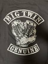 絶版　新品　未使用品 BIGTWIN GENUINE 　ロンT　サイズM　文字は白です　BIG TWIN　ハーレー_画像3