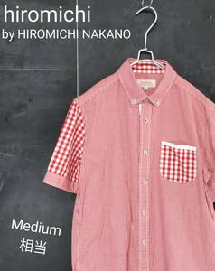 ★送料無料★ hiromichi by HIROMICHI NAKANO ボタンダウンシャツ BDシャツ ギンガムチェック メンズ シャツ Medium 相当