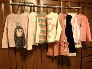 ☆【 送料込 】 女の子 秋 冬 110 cm サイズ トップス 全て KIDS ブランド 子供服 9点 セット KP BEBE any FAM GAP HusHusH 100 105 の方も