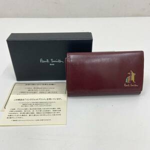 中古品 Paul Smith ポールスミス ラビット ウサギ レザー 革 牛革 5連 キーケース マーケトリーストライプ ラビット ウサギ 兎 【2444】