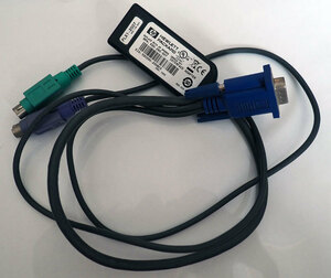 ▲　KVM Interface Adapter Cable　HP　520-290-507 キーボード/モニタ/マウスケーブルPS/2　PLX1-2007　 RJ-45　▲