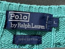 ポロラルフローレン POLO RALPH LAUREN セーター グリーン ニットセーター ニットVネックセーター_画像3