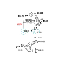 トヨタ レビン セレス トレノ マリノ(AE111) フロント ロアアームボールジョイント 割ピン ナット付 左右共通 43330-19115_画像3