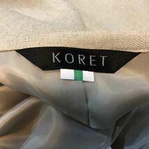 【極美品】KORET★コレット スカートスーツ デザインセットアップ ノーカラージャケット スカート 入学式 レース ベージュ フォーマル_画像7