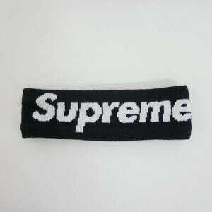 【1円】良好 国内正規 Supreme×NEW ERA ニューエラ 14AW 14FW Fleece Lined Headband ヘッドバンド ヘアバンド Black ブラック 黒 Free