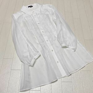 美品 DAKS ピンタデザイン チュニックブラウス 38