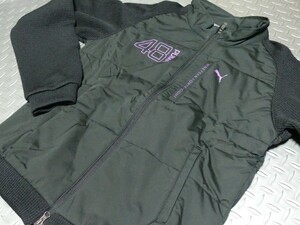 NPM39★秋冬★PUMA GOLF★プーマゴルフ★ニット切替パデッド中綿フルジップブルゾン★XL/BK