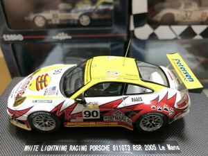 EBBRO エブロ 1/43 WHITE LIGHTNING RACING PORSCHE 911 GT3 RSR 2005 Le Mans