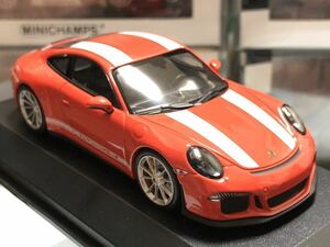 (ALMOST REAL) MINICHAMPS ミニチャンプス 1/43 Porsche 911 R (991) 2016 orange / white