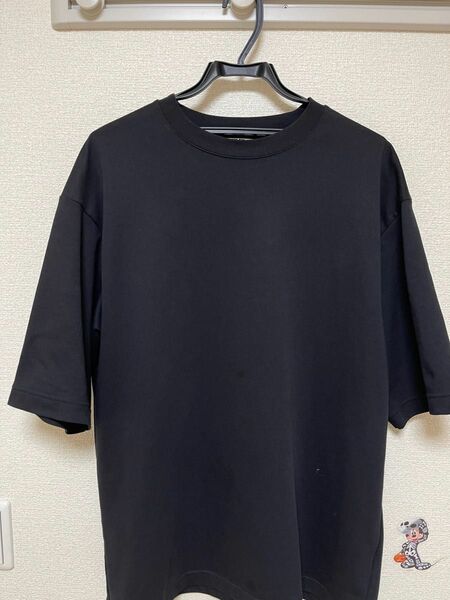 【2020SS版】エアリズムコットンオーバーサイズTシャツ　ブラック　XLサイズ