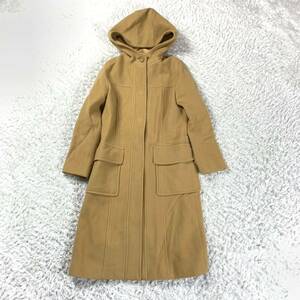  Mayson Grey long coat hood wool beige 2 YA4595