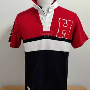 TOMMYHILFIGER 美品　ポロシャツ　SからM オシャレなダブル襟