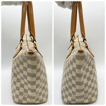 ルイヴィトン LOUIS VUITTON ダミエアズール サレヤ PM N51186 トートバッグ ショルダーバッグ モノグラム ホワイト 白 PVC レザー 総柄_画像5