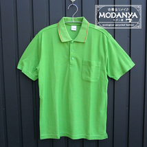 ［hu0214］SGT’PEPER’S 蛍光グリーンのようなグリーンのポロシャツ　M_画像4