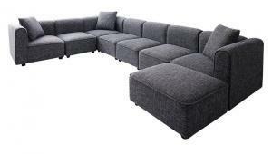  layout freely large L character modern design corner sofa ELTREAT L treat sofa width 300cm gray 