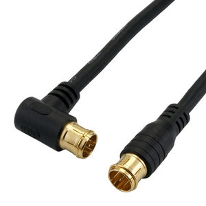 HORIC antenna cable 7m black both sides F type difference included type connector L character / strut type HAT70-120LPBK