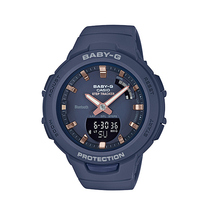 カシオ CASIO 腕時計 レディース BSA-B100-2AJF BABY-G クォーツ ネイビー国内正規_画像1