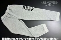 THEMAVERICKS スウェット トレーナー L メンズ 長袖 10oz 裏起毛 USAF エアフォース 杢グレー セットアップ 可能_画像6