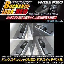 ハセプロ LCBS-DPM1 アウトランダー CW5W H17.10～H24.10 / CW6W H19.10～H21.8 バックスキンルックNEO ドアスイッチパネル_画像1