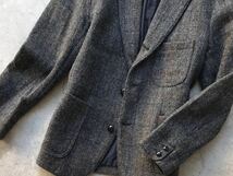 新品同様 Harris Tweed×Collective by MEN'S BIGI ツイード テーラードジャケット 02 メンズビギ ハリスツイード ブレザー ウール_画像9