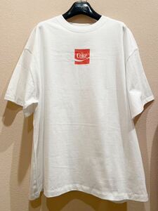 未使用品 Coca-Cola コカコーラ ロゴ Tシャツ 白　Lサイズ ボックスロゴ コットン 