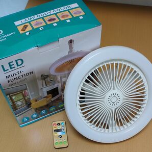 サーキュレーター　LEDシーリングファン　調色調光　三段階　風量調整　リモコン付　使用時間　極少　