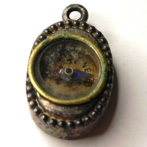 古い方位磁石 ４点 コンパス 方位磁針 真鍮製？懐中時計チェーン鎖の画像7