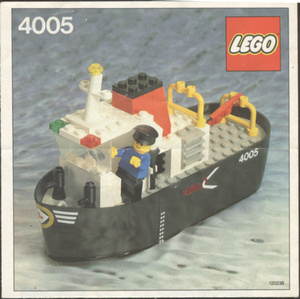 Lego4005タグボート1982年ステッカ完品