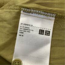 新品 タグ付 UNIQLO ユニクロ コットン ティアード ワンピース レディース Lサイズ カーキ 定価3990_画像9