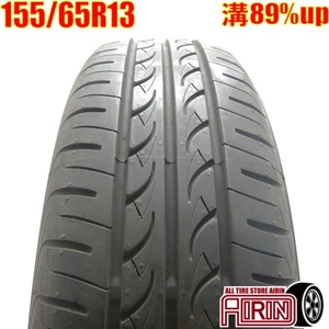 中古タイヤ 155/65r13 サマータイヤ YOKOHAMA BluEarth AE-01 1本 単品 ザッツ ピノ ライフ フレアワゴン 中古 13インチ