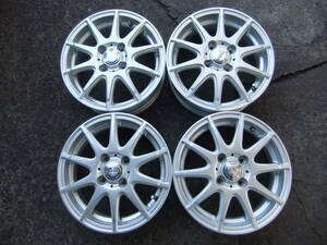 軽自動車で使用 Weds VOLS アルミホイル 4枚 1台分 シルバ－ 14X4.5J 4H 100PCD OFF+45 売切り 個人様宅宛てへの発送不可