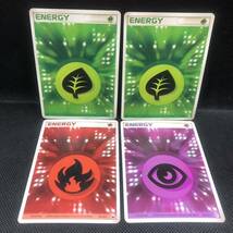 ポケモンカード　基本エネルギー　草エネルギー　炎エネルギー　エスパーエネルギー　クイックエネルギー　4枚セット_画像1